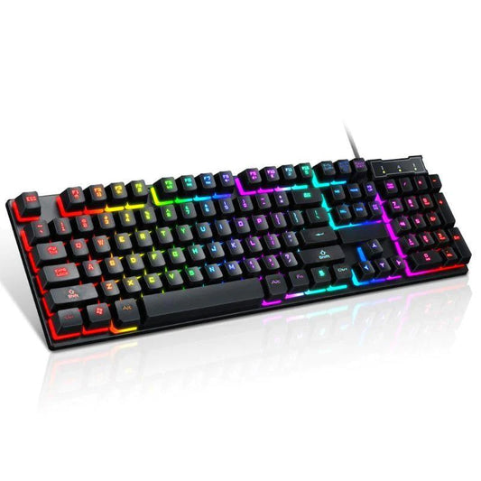 "Aumente sua performance nos jogos com um teclado gamer mecânico com fio (RGB)"